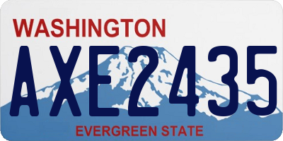 WA license plate AXE2435