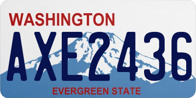 WA license plate AXE2436