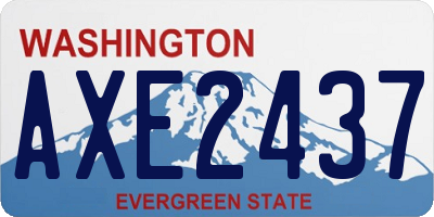 WA license plate AXE2437