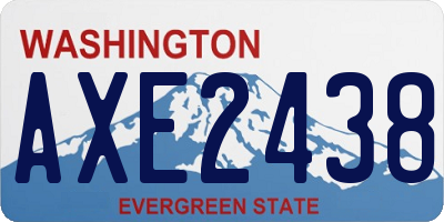 WA license plate AXE2438