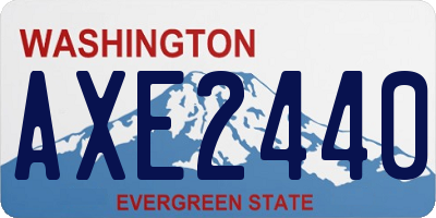WA license plate AXE2440