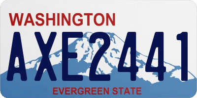 WA license plate AXE2441