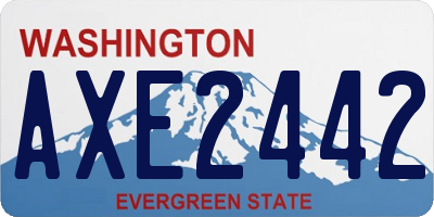WA license plate AXE2442