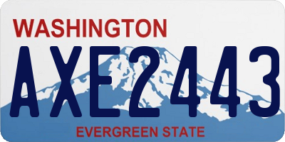 WA license plate AXE2443