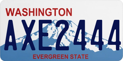 WA license plate AXE2444