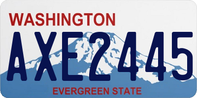 WA license plate AXE2445