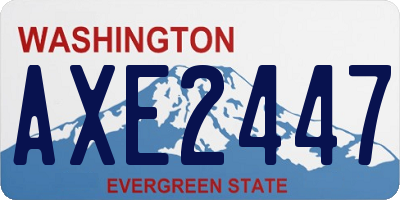 WA license plate AXE2447