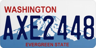 WA license plate AXE2448
