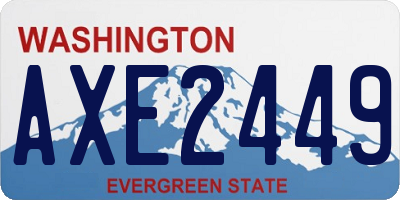 WA license plate AXE2449