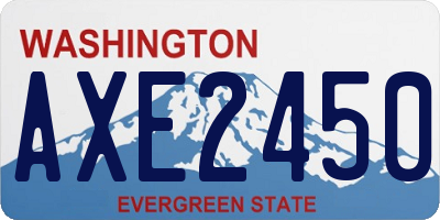 WA license plate AXE2450