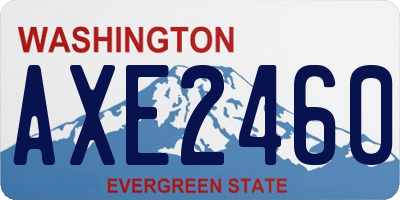 WA license plate AXE2460