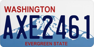 WA license plate AXE2461