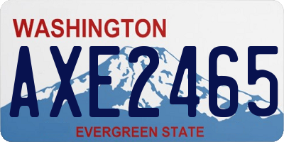 WA license plate AXE2465