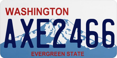 WA license plate AXE2466