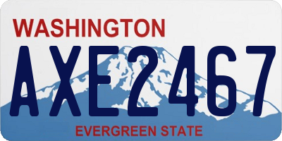 WA license plate AXE2467