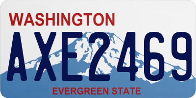 WA license plate AXE2469