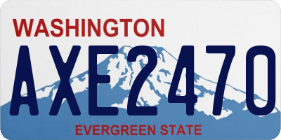WA license plate AXE2470