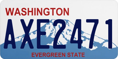 WA license plate AXE2471