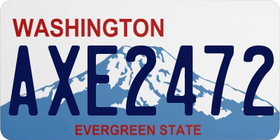 WA license plate AXE2472