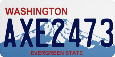 WA license plate AXE2473