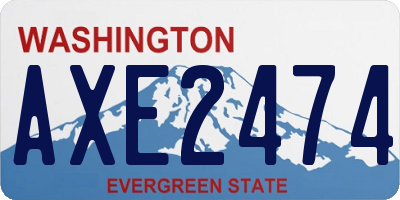 WA license plate AXE2474