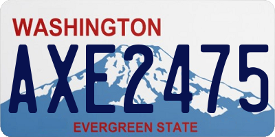 WA license plate AXE2475