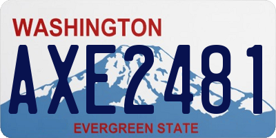 WA license plate AXE2481
