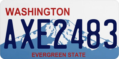 WA license plate AXE2483