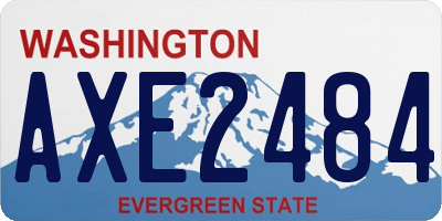 WA license plate AXE2484