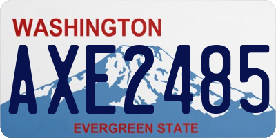 WA license plate AXE2485