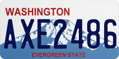 WA license plate AXE2486
