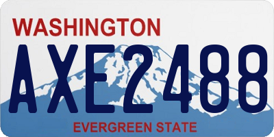 WA license plate AXE2488