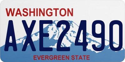WA license plate AXE2490