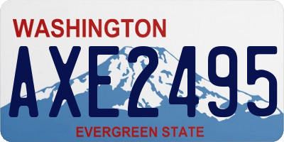 WA license plate AXE2495