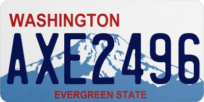 WA license plate AXE2496