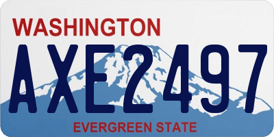 WA license plate AXE2497