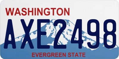 WA license plate AXE2498