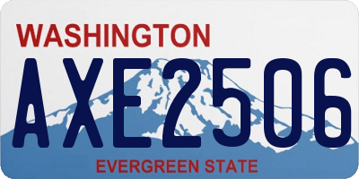 WA license plate AXE2506