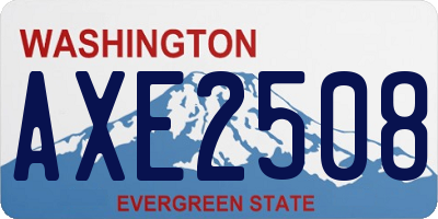 WA license plate AXE2508