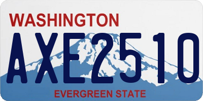 WA license plate AXE2510