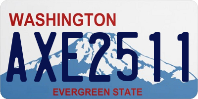 WA license plate AXE2511