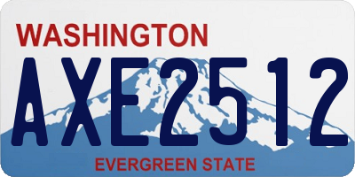 WA license plate AXE2512