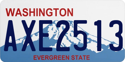 WA license plate AXE2513