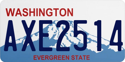 WA license plate AXE2514