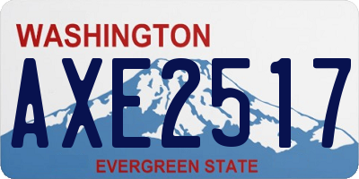 WA license plate AXE2517