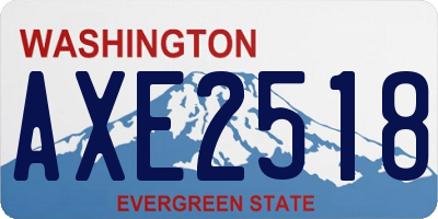WA license plate AXE2518