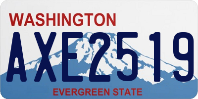 WA license plate AXE2519