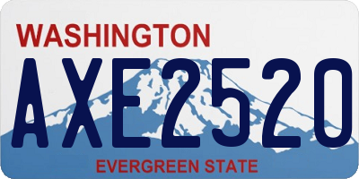 WA license plate AXE2520