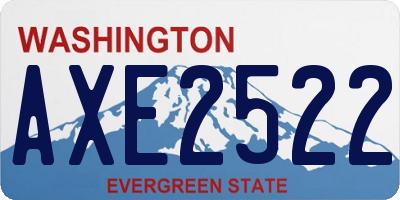 WA license plate AXE2522