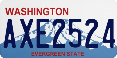 WA license plate AXE2524
